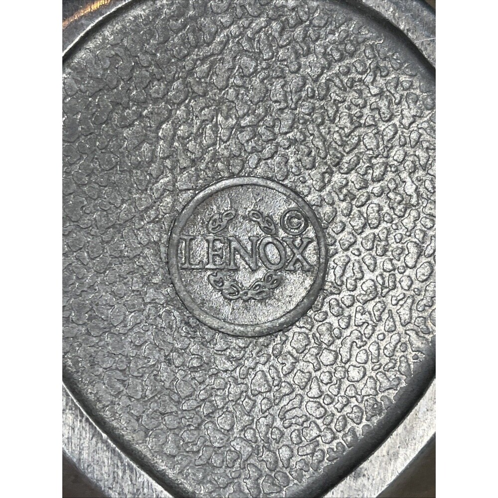Vintage Lenox Pewter Grapes Leaves Design Spoon Rest Holder 8 1/4” Long - Picture 5 of 6